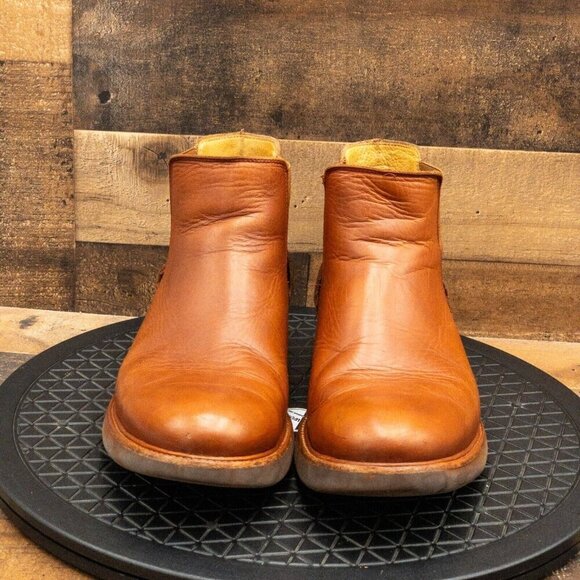 SAMUEL HUBBARD 24 SEVEN 2.0 MENS TAN LEATHER CHELSEA BOOTS PULL ON SIZE 10W main image 7